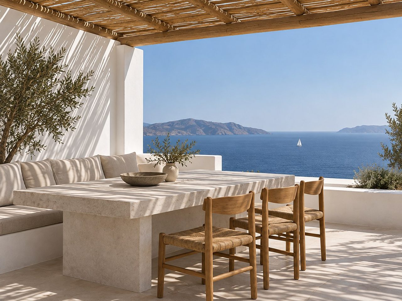 Pergola dining terrace